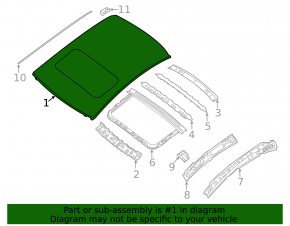 Metal roof for Nissan Altima 2013-2014 with sunroof