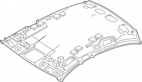 Infiniti Q50 16-20 Headliner w/o Sunroof, Gray