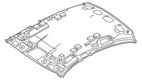 Infiniti Q50 16-20 Headliner w/o Sunroof, Gray