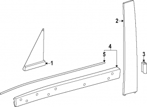 Lower front right door trim for Toyota Land Cruiser 24-26