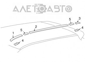 Roof lining kit left Lexus RX300 RX330 RX350 RX400h 04-08