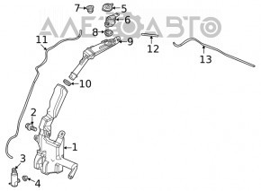 Honda Civic XI FE/FL 22 washer reservoir - without neck and motor
