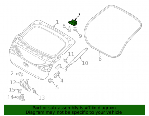 Left tailgate hinge Hyundai Ioniq 17-22