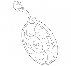 Cooling fan right Audi Q7 4L 10-15 OEM