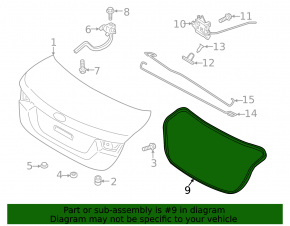 Kia Forte 19-24 4d Trunk Lid Seal