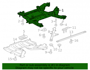 Front subframe Cadillac CTS 14-19 AWD