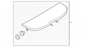 Audi Q3 8U 15-18 black trunk door shelf