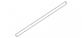 Glass seal inside front left door Ford Escape MK3 13-19