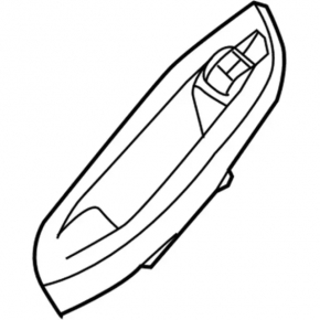 Overlay control window rear left Ford Focus mk3 11-18 structure
