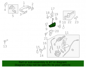 Door handle inner front left Ford Focus mk3 15-18 rest