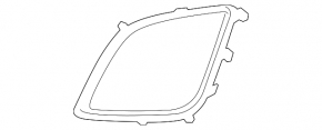 Right fog light frame for Mazda CX-7 10-12 restyling, chrome