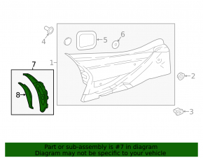 Left inner tailgate light trim for Mazda CX-5 22-25