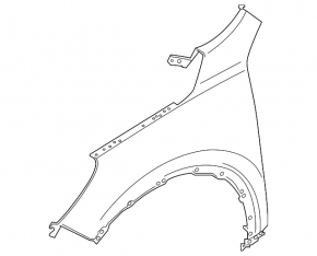 Front right wing Ford Escape MK4 20- silver UX