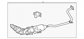 Intake pipe with catalytic converter Toyota Prius V 12-17