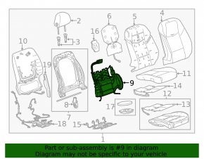 Cadillac CTS 14-Motorized Passenger Seat Lumbar Support