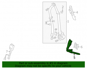 Chevrolet Impala Driver Seat Belt Tensioner 14-20