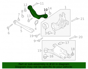 Upper rear right control arm Volvo S60 19-25
