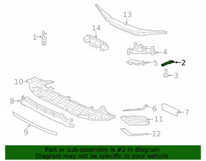 Front bumper mount, bumper-wing, right, Volvo S60 19-25