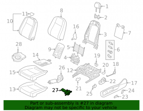 Audi Q5 80A 18-24 Front Passenger Seat Lower Cushion Adjustment Motor