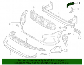 Front bumper mount left wing Audi Q8 24-26 S-line