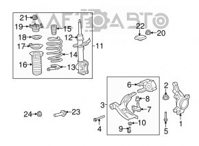 Front shock absorber support left Honda CRV 12-14