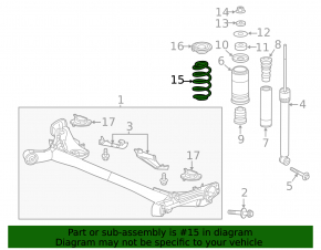 Rear left spring Honda HR-V 16-22 stiffness red white