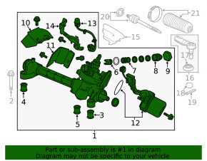 Honda CRZ 11-11 steering rack chip broken