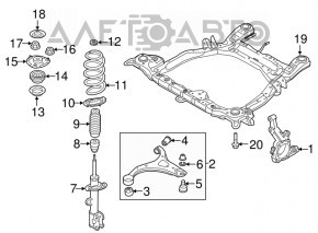 Front left shock absorber support Kia Sorento 10-13
