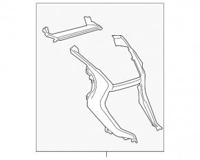 Front panel trim center Lexus NX200t NX300 NX300h 15-21 gold, scratches