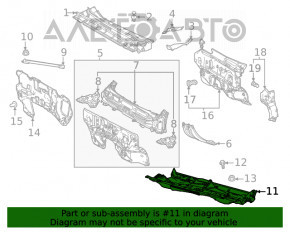 Wiper pan metal Toyota Highlander 20-