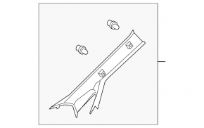 Upper left front pillar trim for Toyota Prius 2006, gray