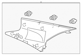 Rear pillar trim left Toyota Camry v55 15-17 usa gray, scratch