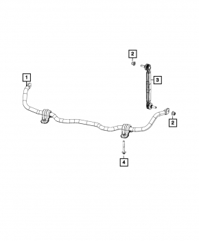 Front stabilizer Jeep Compass 17-24