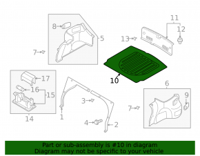 Trunk floor Hyundai Elantra 21-23 black