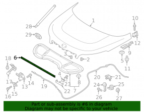 Hood Seal Kia Soul 14-19
