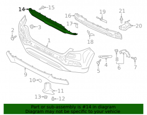 Rear bumper lower trim Hyundai Kona 18-21 1.6, 2.0