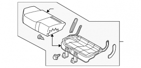 Rear row of seats 2 row Nissan Murano z50 03-08 velour black