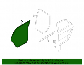 Rear right door seal for Audi Q5 8R 09-17
