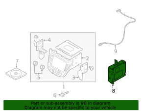 Navigation Computer Hyundai Veloster 12-14