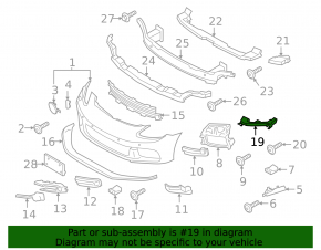 Right front bumper mount for Porsche Panamera 17-23 Sport
