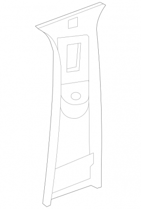 Center pillar trim upper belt right Mercedes GLC 16-22 beige