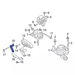 Automatic transmission support bracket lower Ford Explorer 16-19