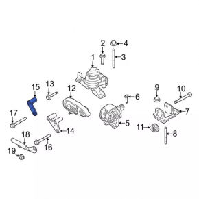 Automatic transmission support bracket lower Ford Explorer 16-19