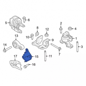 Automatic transmission support bracket lower Ford Explorer 16-19