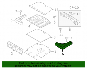Trunk tray left Ford Escape MK3 13-19 titanium high sides torn