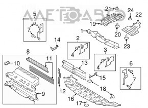 Lower left radiator deflector Ford Escape MK3 13-16 1.6T