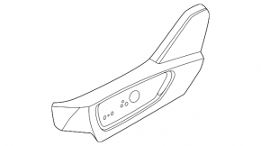 Right side passenger seat trim for Ford Escape MK4 20-24 black
