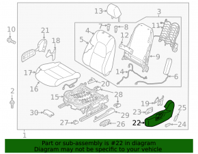Left side driver's seat trim for Mazda CX-5 19-25, black, electrically powered, bumpers, broken mount
