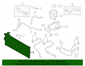 Radiator cooling water BMW 7 F01 11-15 7 series, 750i, 750Li, 750xi, 750lxi, Main, Primary, From 03/2010