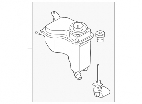 BMW 335i e92 07-13 Coolant Expansion Tank Without Cap
